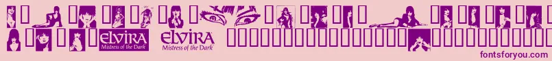 ElviraDingbats Font – Purple Fonts on Pink Background