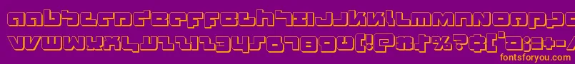 Boomstick3D Font – Orange Fonts on Purple Background