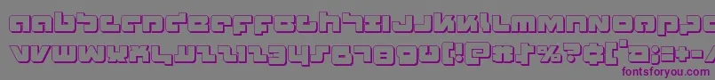 Boomstick3D-Schriftart – Violette Schriften auf grauem Hintergrund