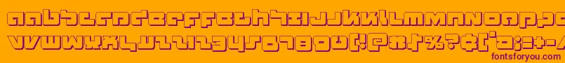 Шрифт Boomstick3D – фиолетовые шрифты на оранжевом фоне