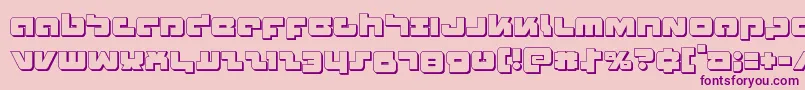 Boomstick3D Font – Purple Fonts on Pink Background