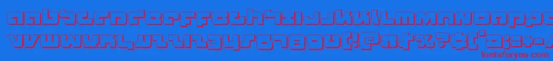 Шрифт Boomstick3D – красные шрифты на синем фоне