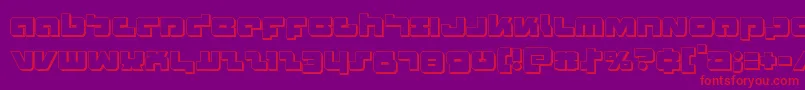 Boomstick3D Font – Red Fonts on Purple Background