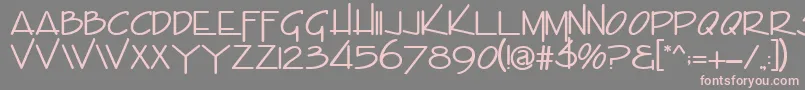 EmilieRegular Font – Pink Fonts on Gray Background