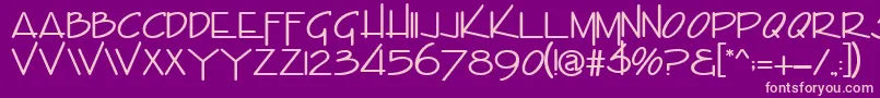 EmilieRegular Font – Pink Fonts on Purple Background