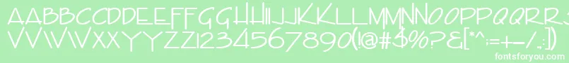 EmilieRegular Font – White Fonts on Green Background