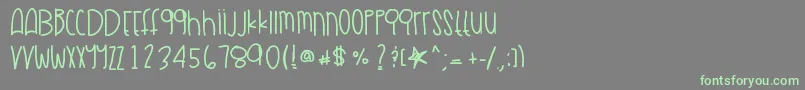 Airmax90 Font – Green Fonts on Gray Background