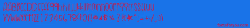 Airmax90-Schriftart – Rote Schriften auf blauem Hintergrund
