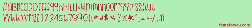 Airmax90 Font – Red Fonts on Green Background
