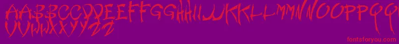 Nemesis Font – Red Fonts on Purple Background