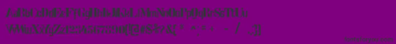 StencilIntellectaTrashFree-fontti – mustat fontit violetilla taustalla