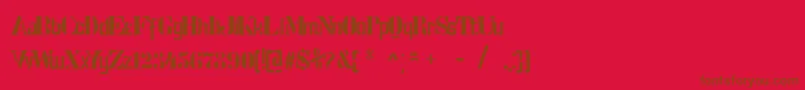 fuente StencilIntellectaTrashFree – Fuentes Marrones Sobre Fondo Rojo