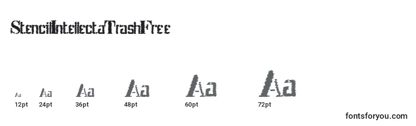 Размеры шрифта StencilIntellectaTrashFree