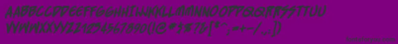 Straightjacketbb ffy Font – Black Fonts on Purple Background