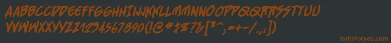 Straightjacketbb ffy Font – Brown Fonts on Black Background
