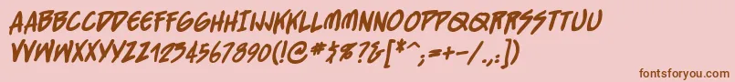 Straightjacketbb ffy Font – Brown Fonts on Pink Background