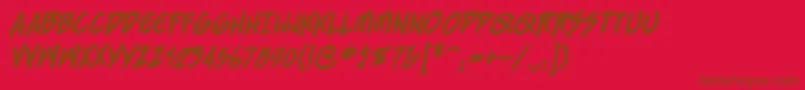 Straightjacketbb ffy Font – Brown Fonts on Red Background