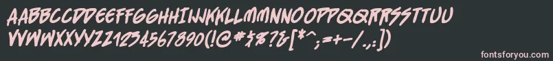 Straightjacketbb ffy Font – Pink Fonts on Black Background