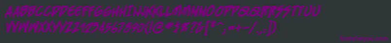 Straightjacketbb ffy Font – Purple Fonts on Black Background