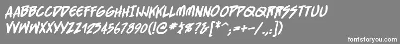 Straightjacketbb ffy Font – White Fonts on Gray Background