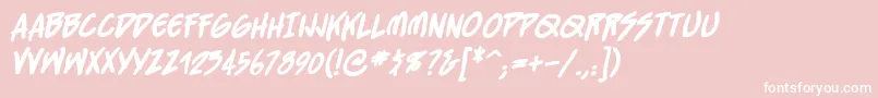 Straightjacketbb ffy Font – White Fonts on Pink Background