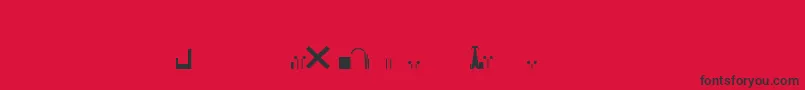 EsriNimaVmap12Ln Font – Black Fonts on Red Background