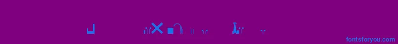 EsriNimaVmap12Ln Font – Blue Fonts on Purple Background