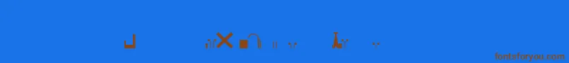EsriNimaVmap12Ln Font – Brown Fonts on Blue Background