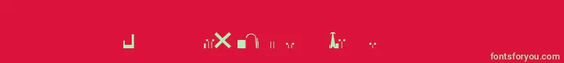 EsriNimaVmap12Ln Font – Green Fonts on Red Background