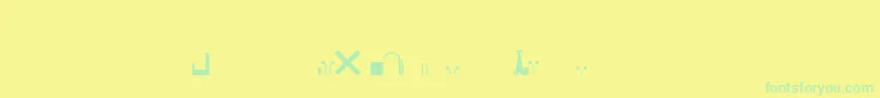 EsriNimaVmap12Ln Font – Green Fonts on Yellow Background