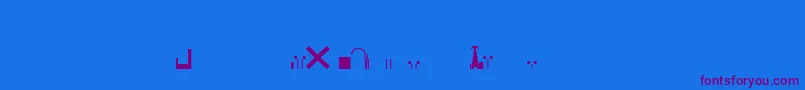 EsriNimaVmap12Ln Font – Purple Fonts on Blue Background