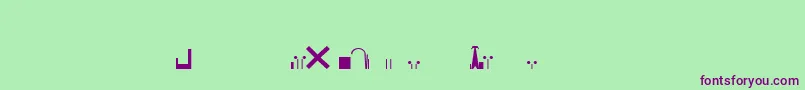 EsriNimaVmap12Ln Font – Purple Fonts on Green Background
