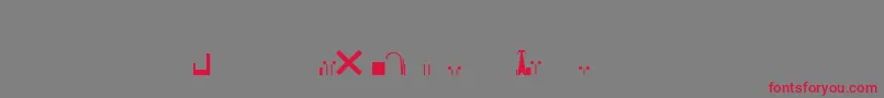 EsriNimaVmap12Ln Font – Red Fonts on Gray Background