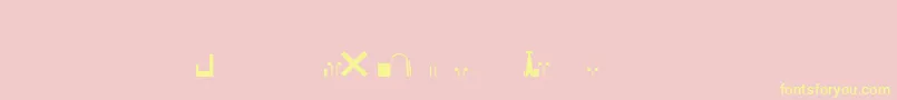 EsriNimaVmap12Ln Font – Yellow Fonts on Pink Background