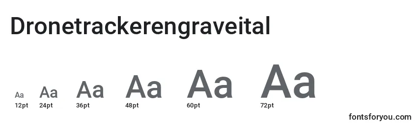 Dronetrackerengraveital Font Sizes