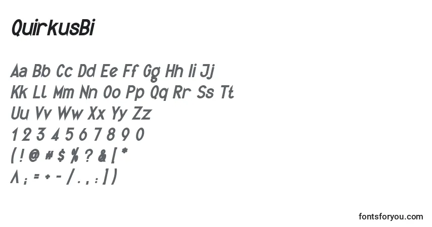 Fuente QuirkusBi - alfabeto, números, caracteres especiales