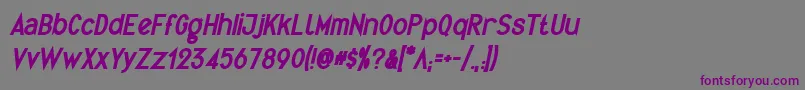 Шрифт QuirkusBi – фиолетовые шрифты на сером фоне