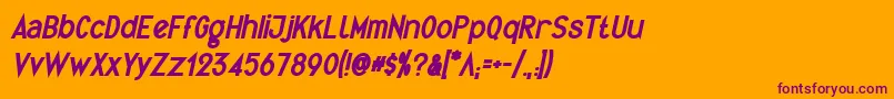 QuirkusBi Font – Purple Fonts on Orange Background