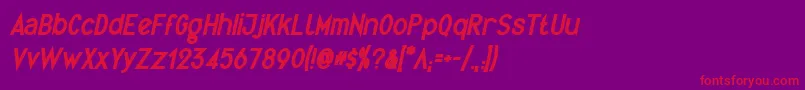 QuirkusBi Font – Red Fonts on Purple Background