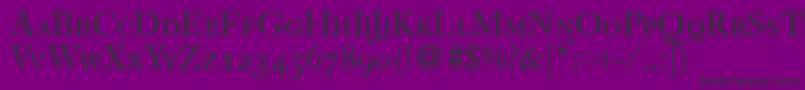 Czcionka CassycapsdbNormal – czarne czcionki na fioletowym tle