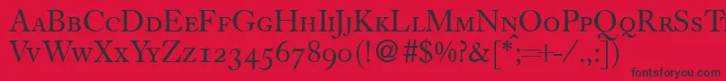 CassycapsdbNormal Font – Black Fonts on Red Background
