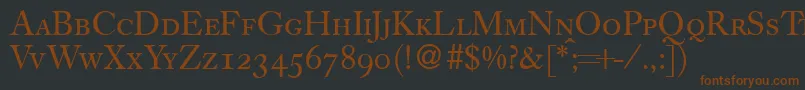Шрифт CassycapsdbNormal – коричневые шрифты на чёрном фоне