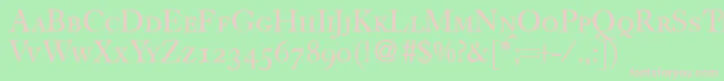 CassycapsdbNormal Font – Pink Fonts on Green Background