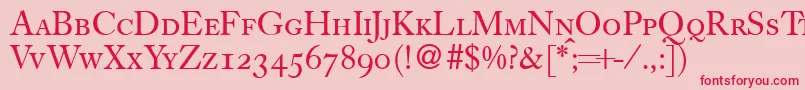 CassycapsdbNormal Font – Red Fonts on Pink Background