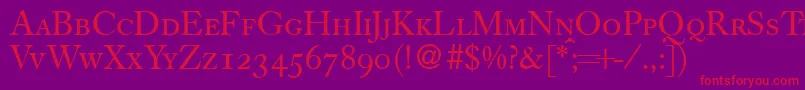 CassycapsdbNormal Font – Red Fonts on Purple Background