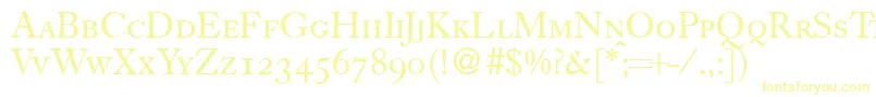 フォントCassycapsdbNormal – 黄色のフォント