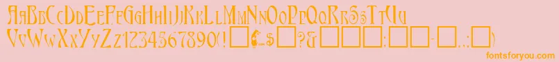 AeneasRegular Font – Orange Fonts on Pink Background