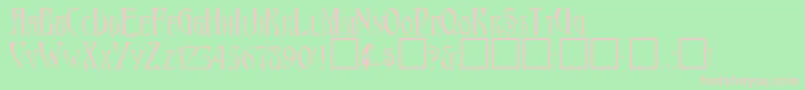 AeneasRegular Font – Pink Fonts on Green Background