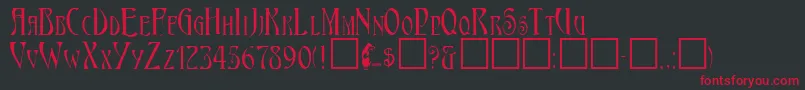 AeneasRegular Font – Red Fonts on Black Background