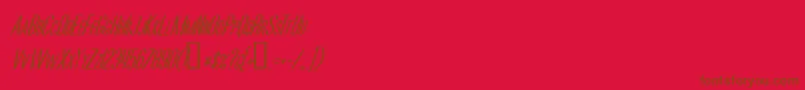 fuente MoviePosterItalic – Fuentes Marrones Sobre Fondo Rojo